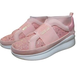 UGG Neutra Chunky Pink Glitter Slip-On Sneakers